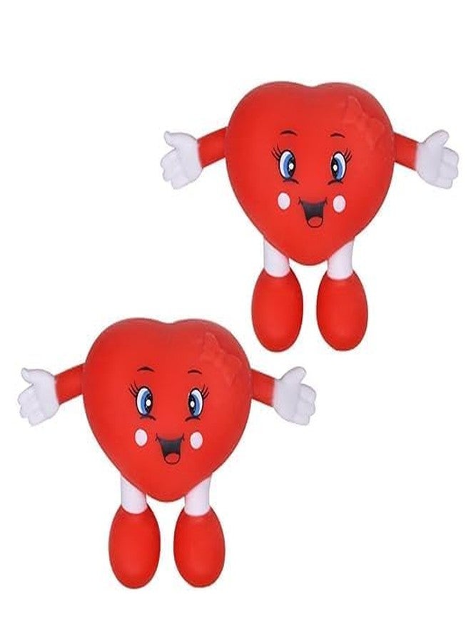 غلان ألعاب جلان الإسفنجية الجذابة والممتعة على شكل قلب للأطفال، ألعاب إسفنجية لطيفة ومضحكة (مجموعة من قطعتين) - Image 1